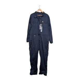 Carhartt Womens XL 16/18 Navy Rugged Flex FR Twill Coveralls NWT Flame Resistant
